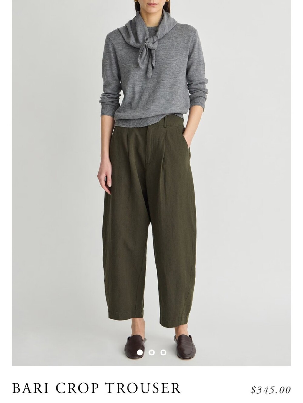 Apiece Apart Bari Crop Trouser — Rosin Size 2